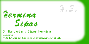 hermina sipos business card